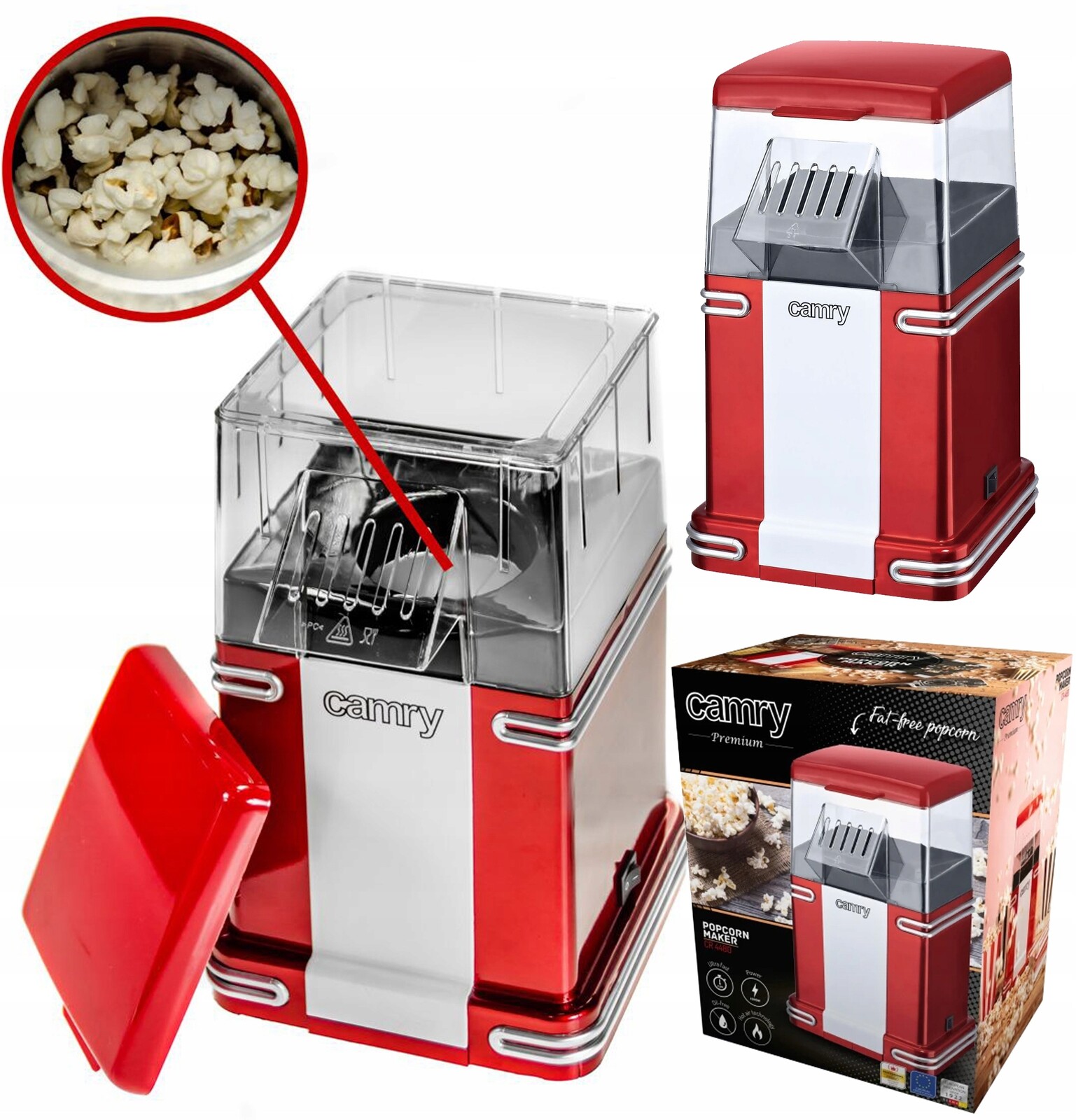 Stroj Na Popcorn, Červené Domácí Kino, Rychlé A Snadné Ovládání, Párty