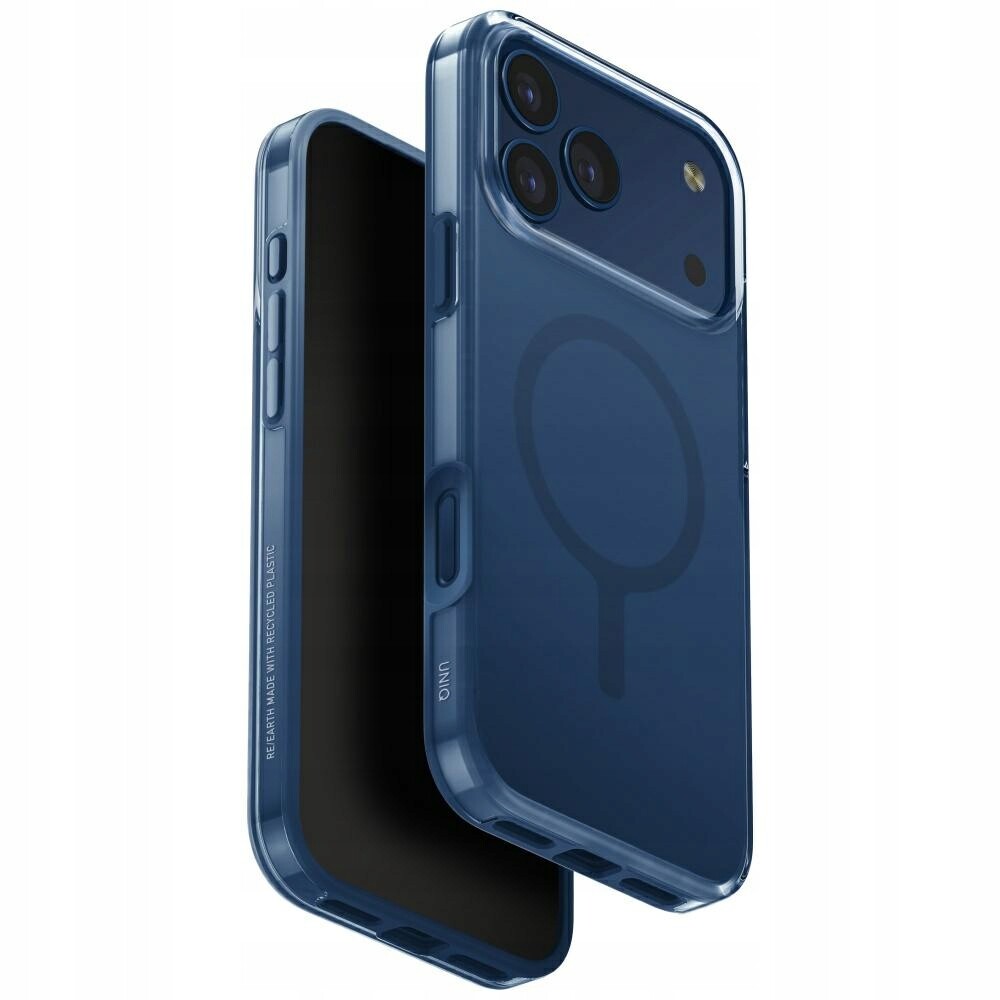 Pouzdro Uniq Clario pro iPhone 17 Pro Max Magclick Charging modré