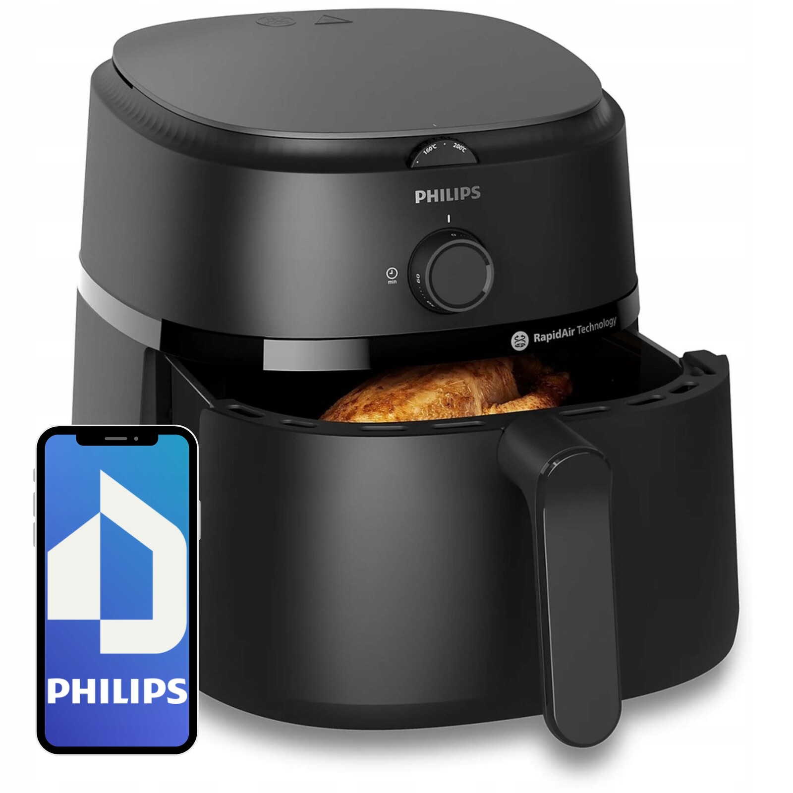 Beztuková Fritéza Philips Air Fryer Fritéza 12v1 Velká Miska 6,2L
