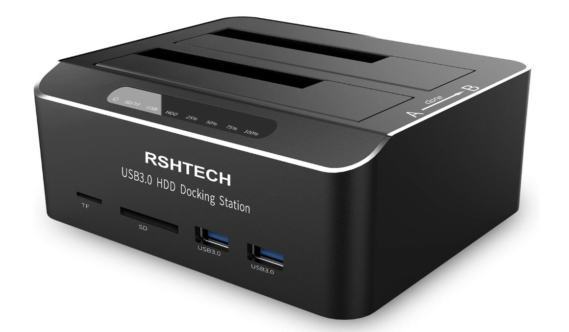 Dokovací stanice pro pevný disk Usb 3.0 s čtečkou karet Sd Tf