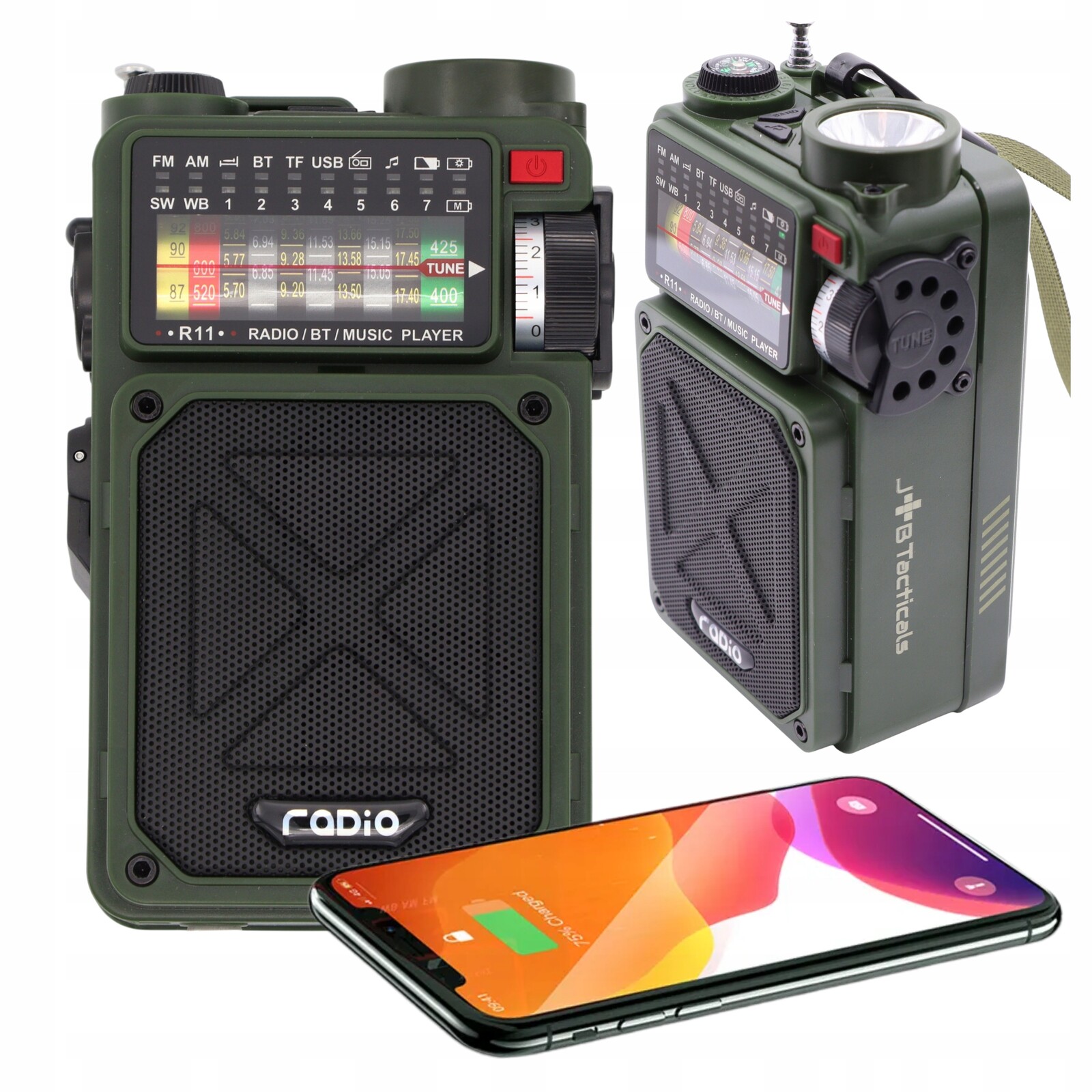 Přenosné Nouzové Solární Kuchyňské Rádio Korbka Dynamo Svítilna Sos 4000 mAh