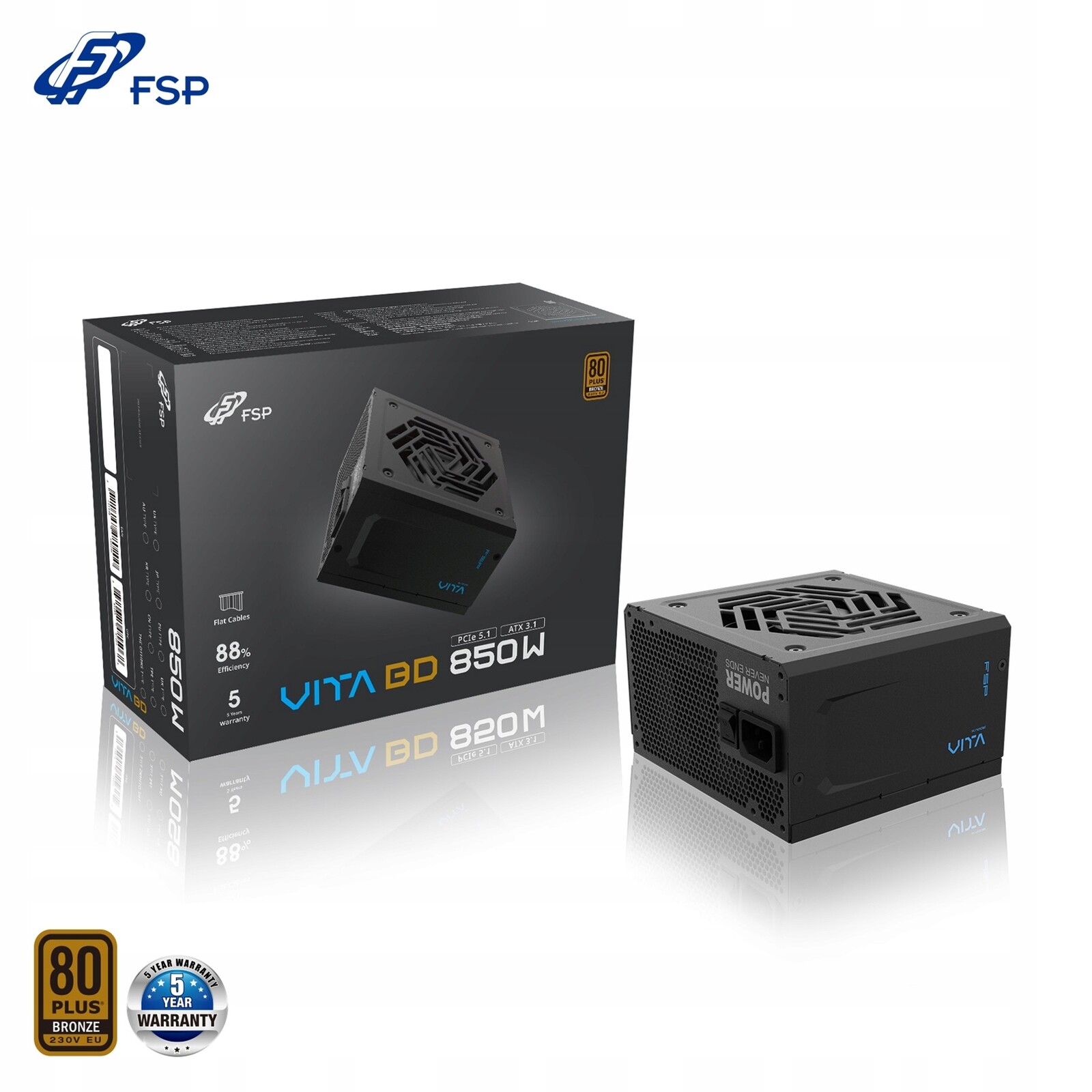 Fsp Vita BD/850W/ATX 3.1/80PLUS Bronze 230V/Retail
