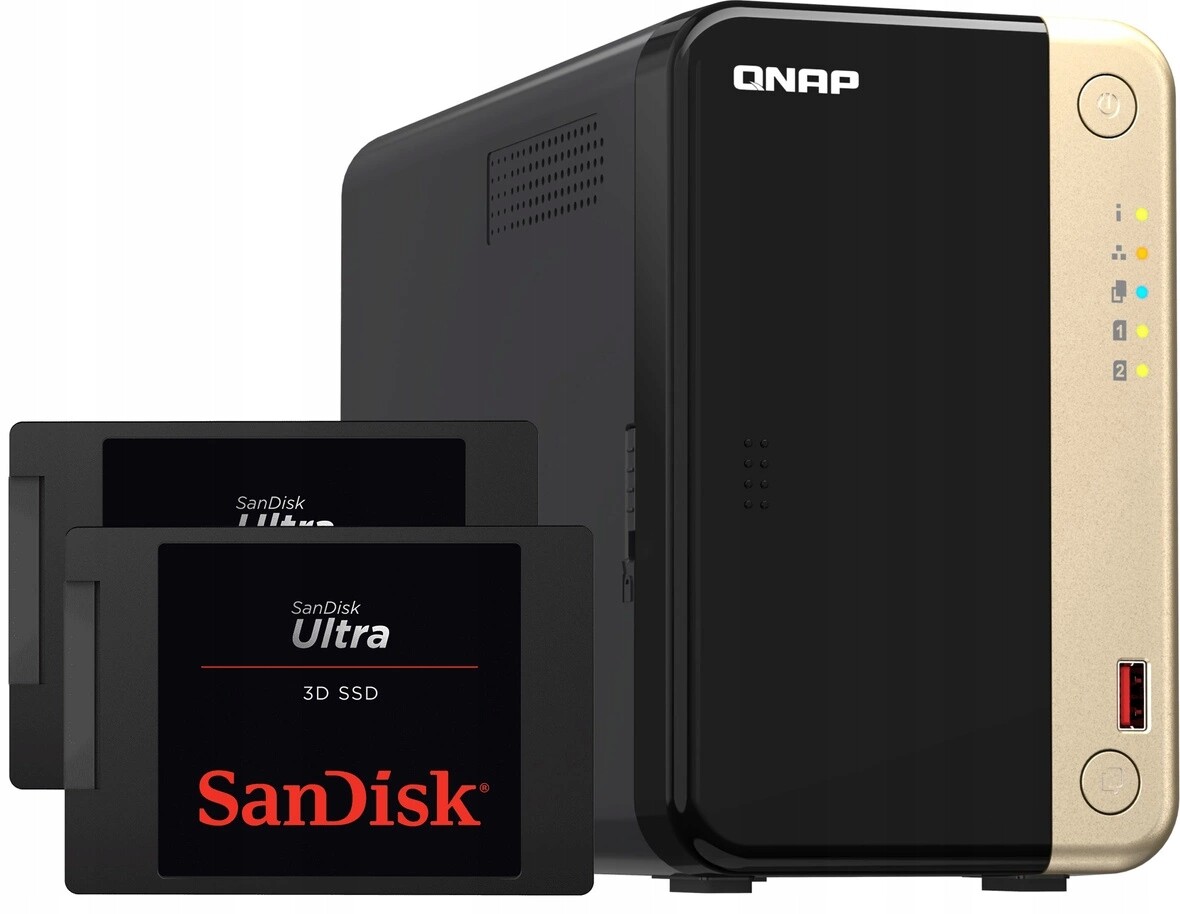 Nas server Qnap TS-264 8GB Ram 8TB Ssd (2x4TB) 2.5GbE Lan