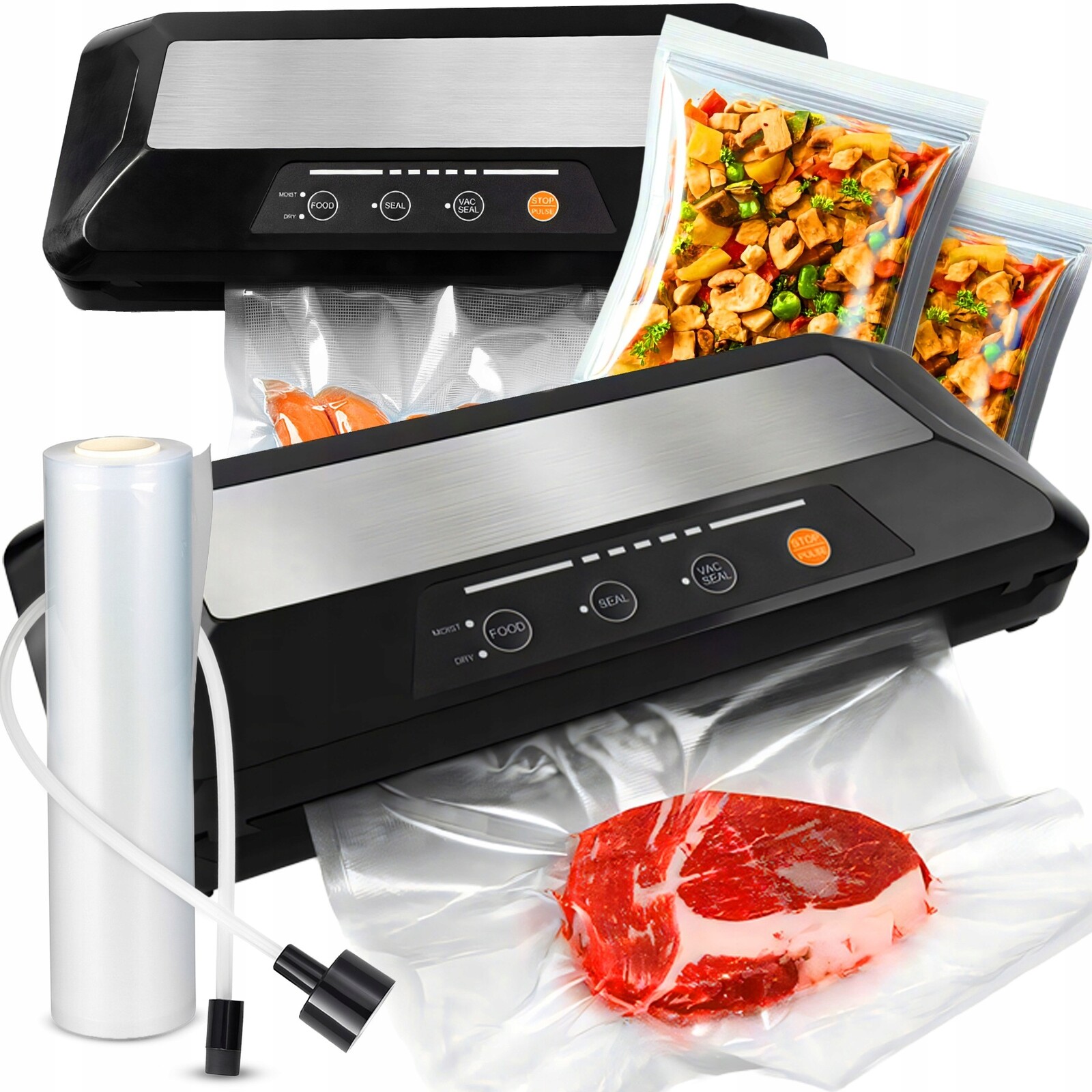 Vakuová Svářečka Potravin Automatická Balička 110W Fólie Hadička