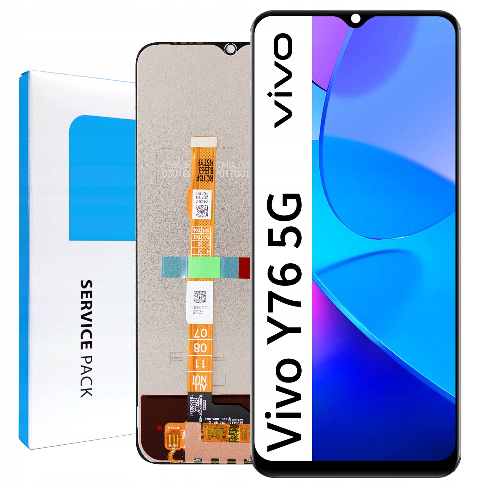 V2124 LCD pro Vivo Y76 5G Service Pack Displej Matrix Originál Zila