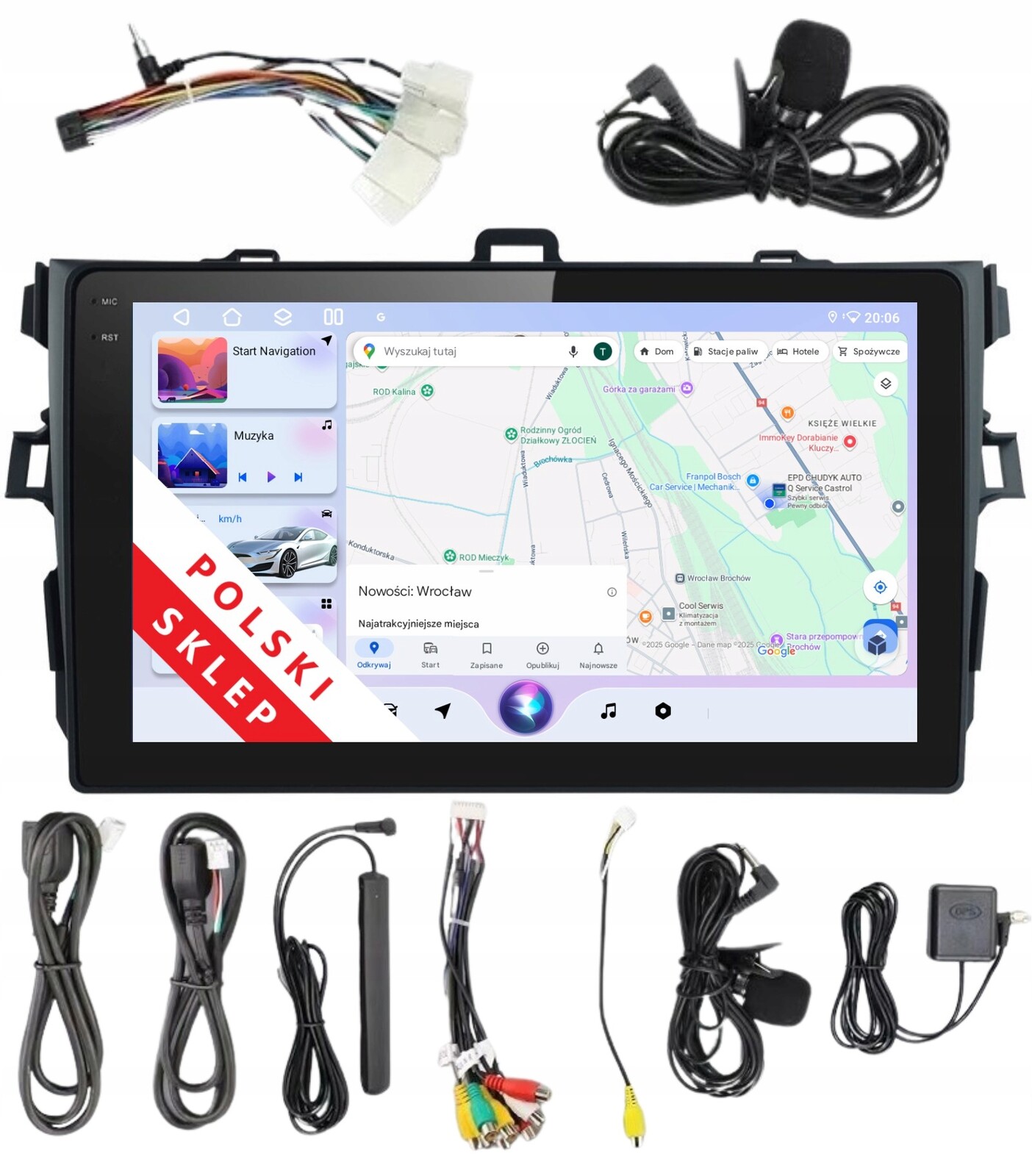 Rádio 2DIN Navigace Android Toyota Corolla E15 6/128 Gb Dsp Carplay Lte