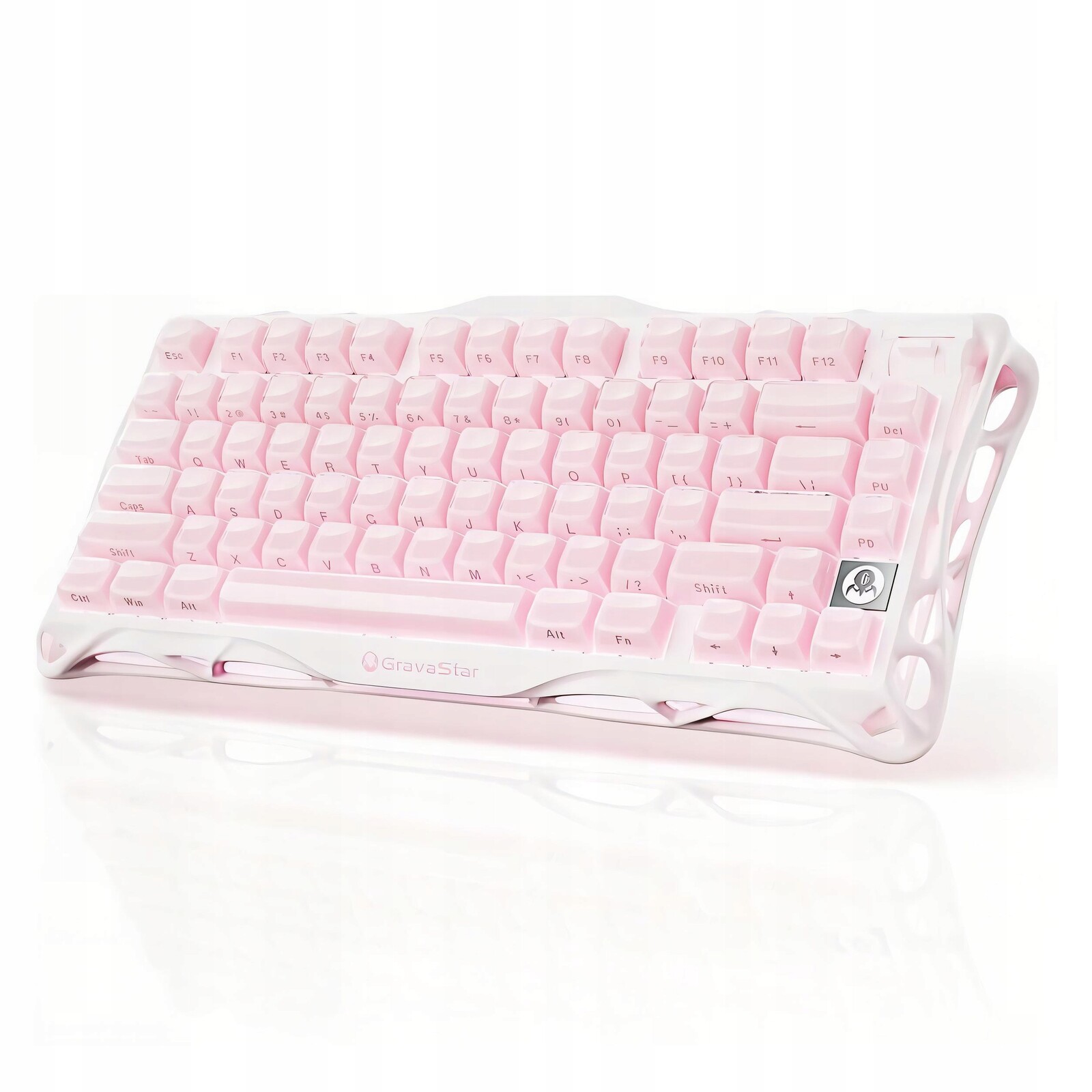 GravaStar Mercury K1 Bezdrátová mechanická klávesnice 75% Sakura Pink