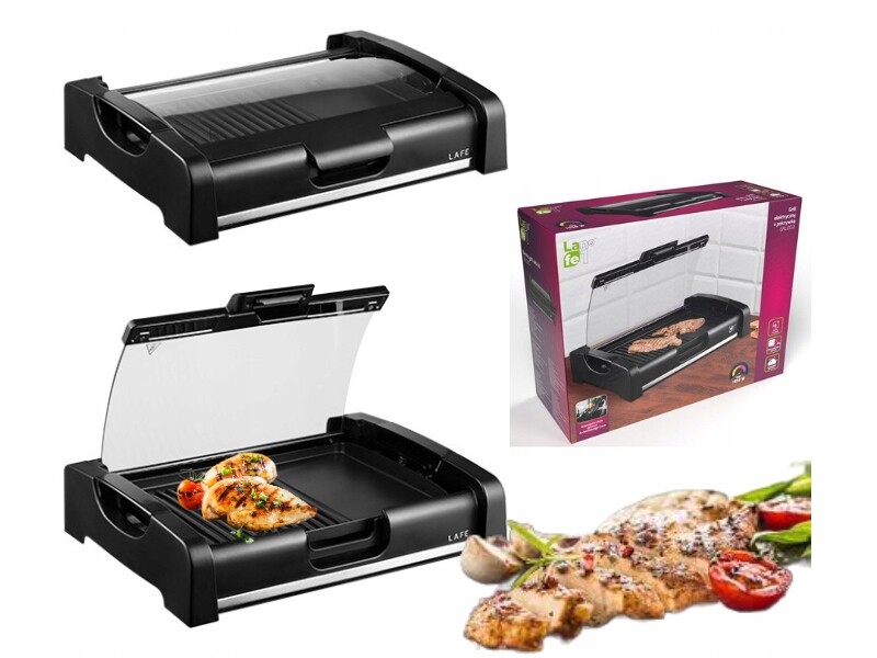 Elektrický Gril Se Skleněným Víkem Lafe GRL003 1650, Stolní, Přenosný