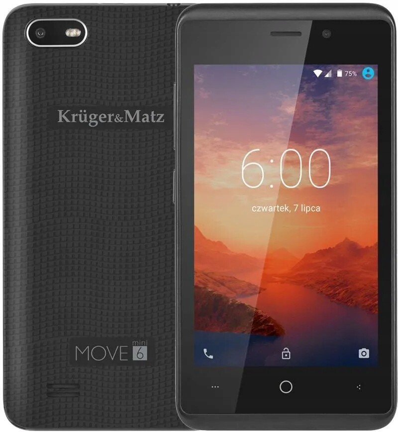 Smartphone Kruger&Matz Move 6 mini 1/8GB 1400 mAh Černý Nový