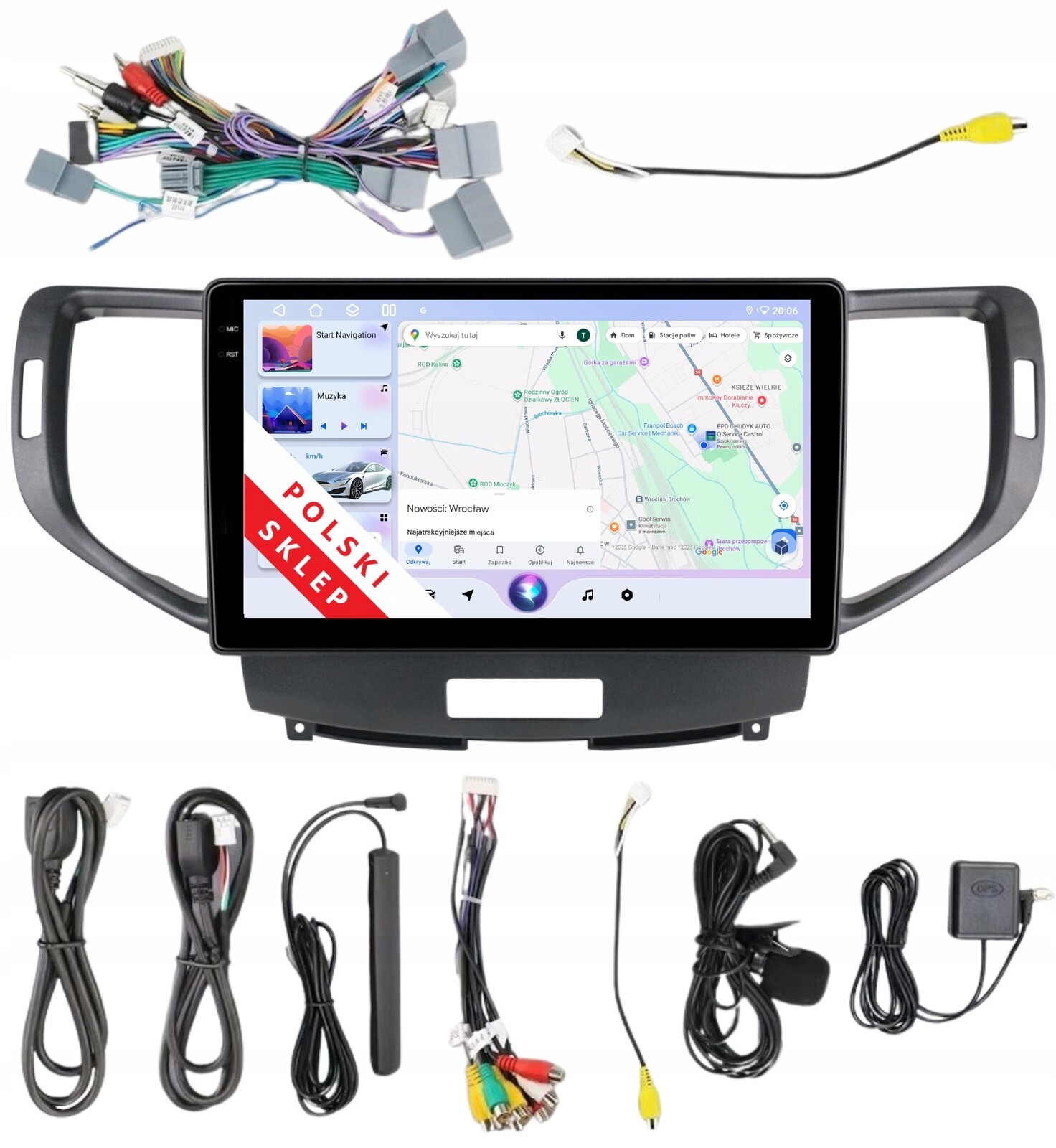 Rádio 2DIN Navigace Android Honda Accord 8 VIII 3/32 Gb Carplay Dsp Lte