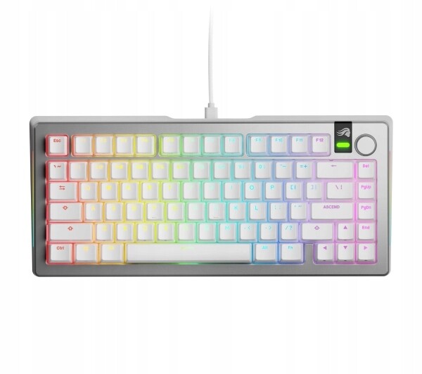 Glorious Gmmk 3 Pro 75% Usb-c Mechanická drátová klávesnice Stříbrná