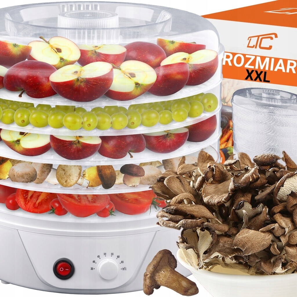 Výkonná Sušička Hub Ovoce Zeleniny, Objem A Velikost XXL