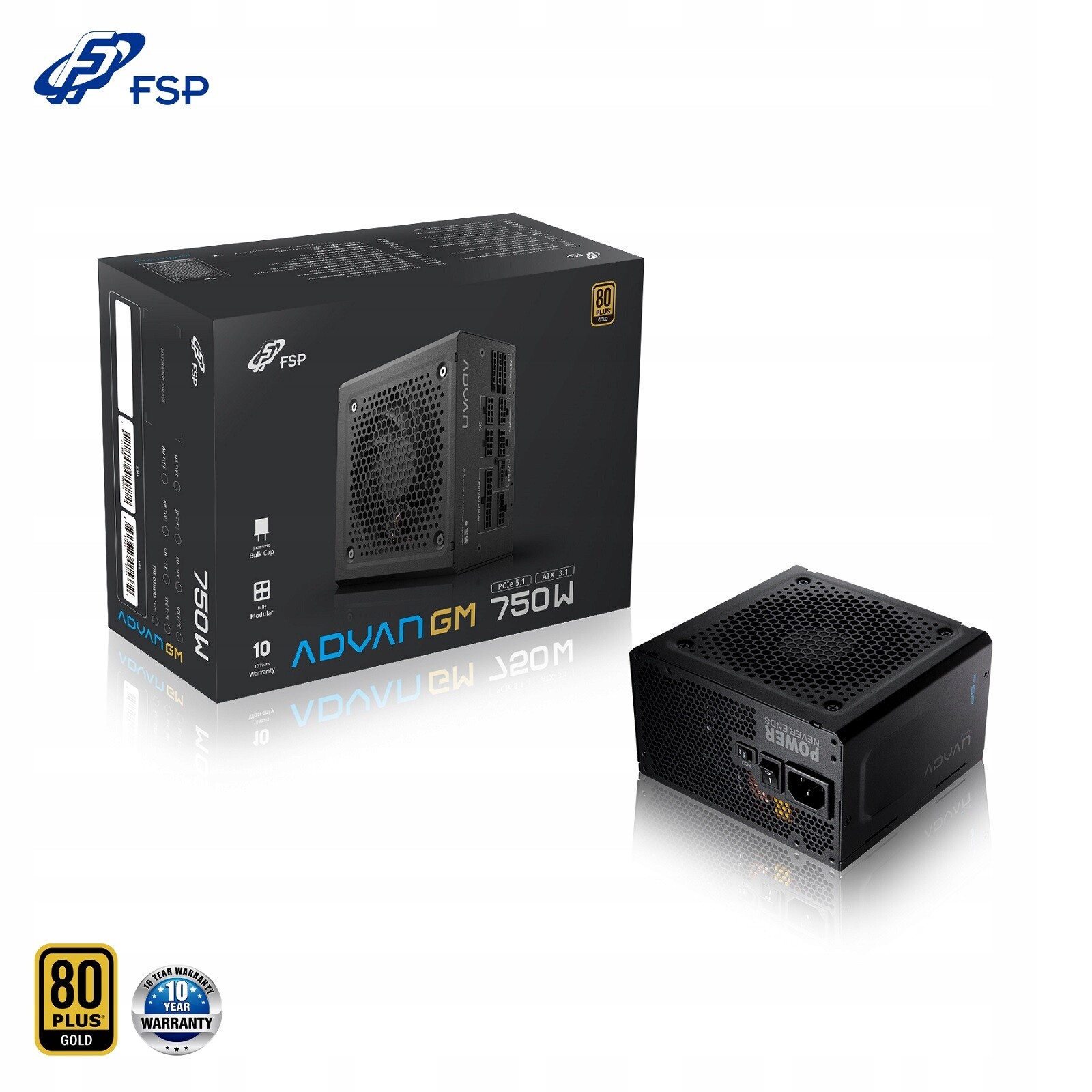 Fsp Advan GM/750W/ATX 3.1/80PLUS Gold/Modular/Retail