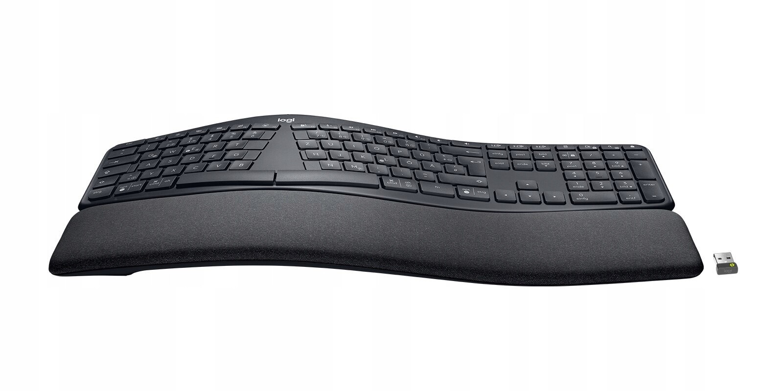 Logitech Ergo K860 for Business klávesnice Kancelář Bluetooth Němčina Grafit