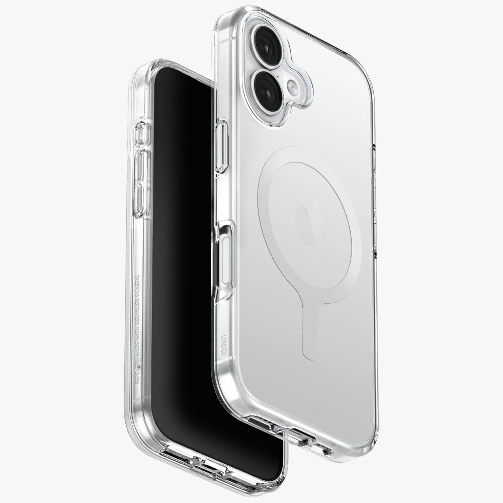 Pouzdro Uniq Clario pro iPhone 17 s nabíjecím magnetem Magclick, průhledný
