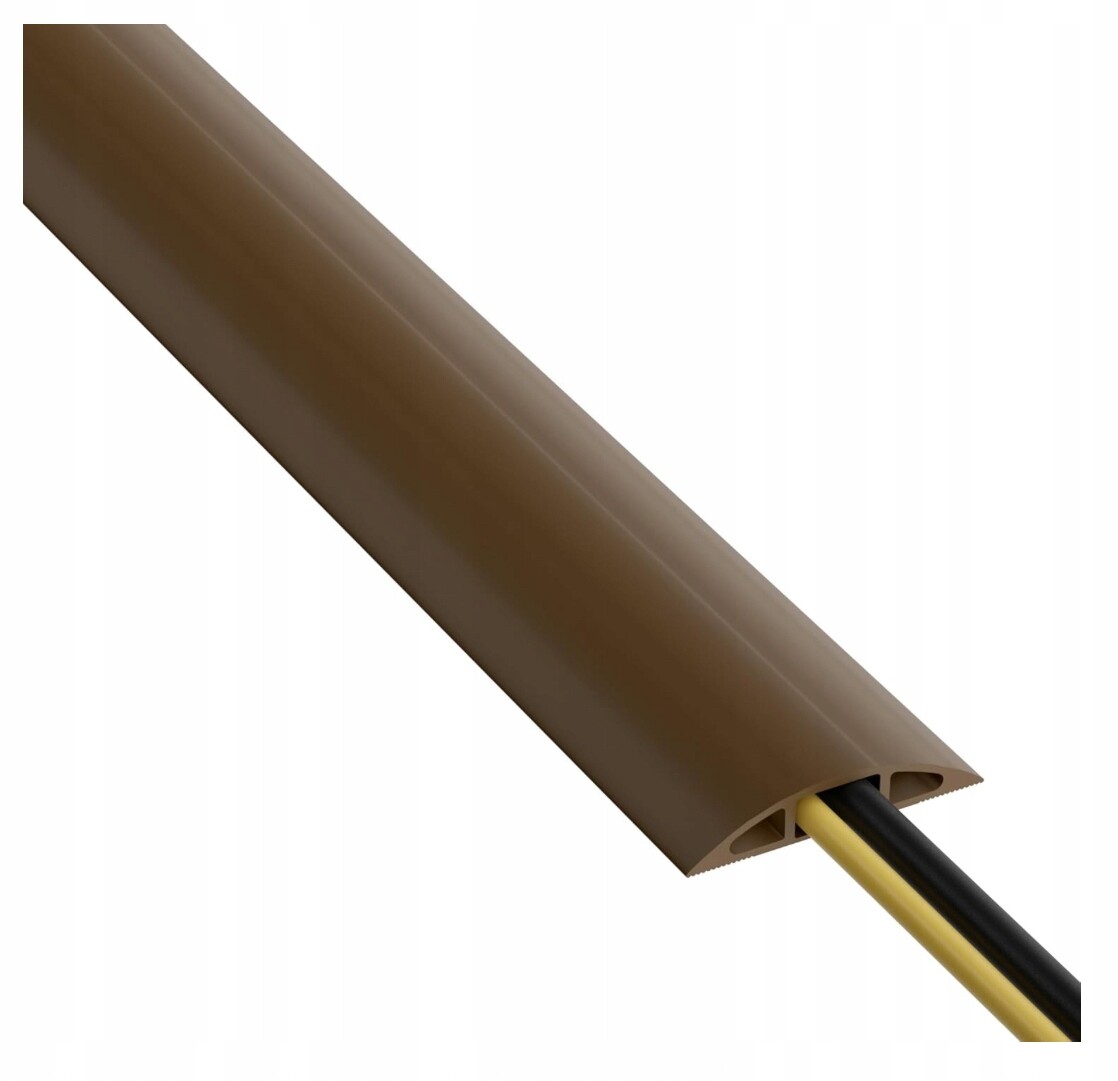 Lištová krytka na podlahové kabely 4,5 m hnědá Pvc 17x9 mm