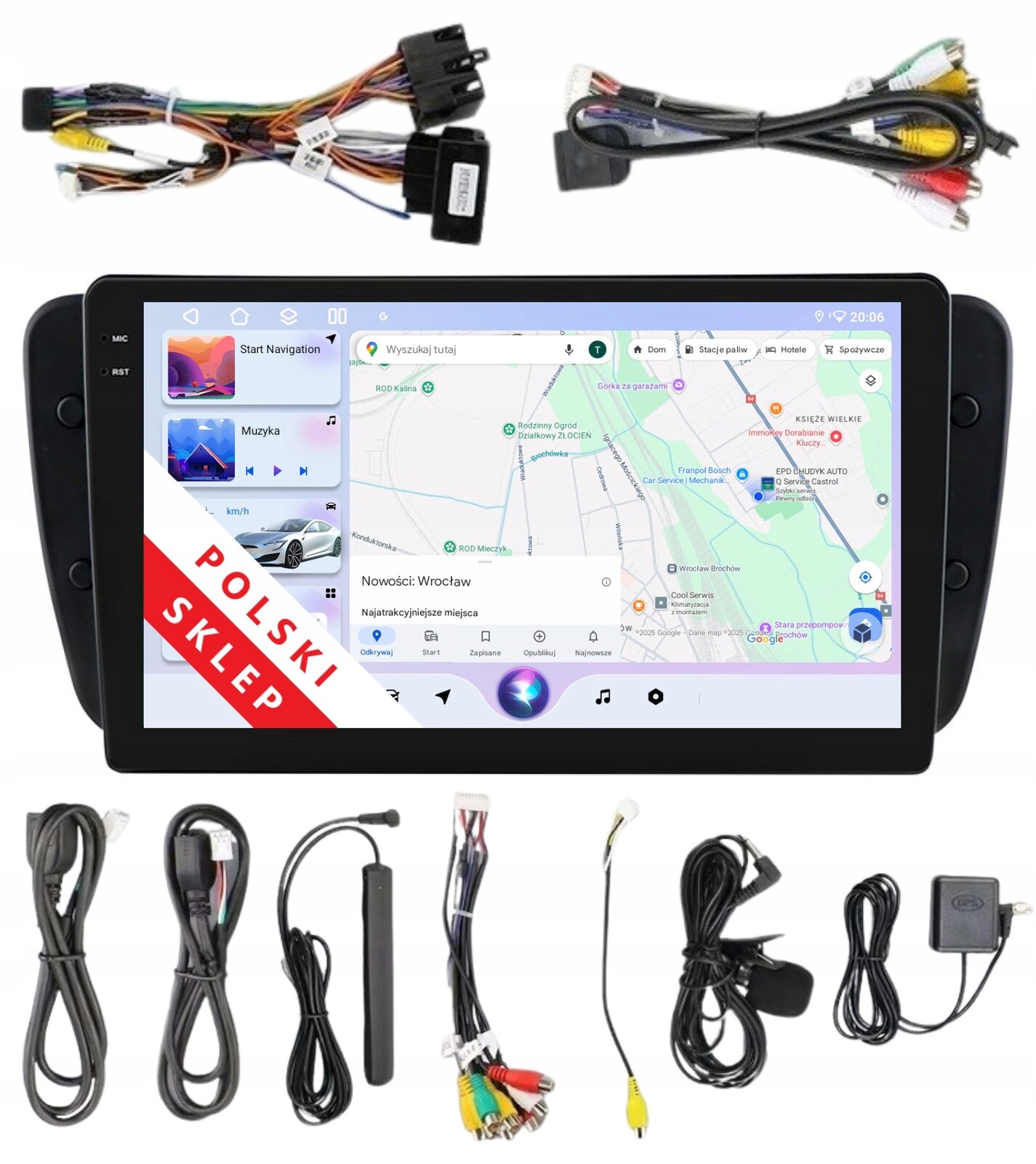 Navigace Radio 2DIN Android Seat Ibiza 4 IV 3/32 Gb Dsp Carplay Lte