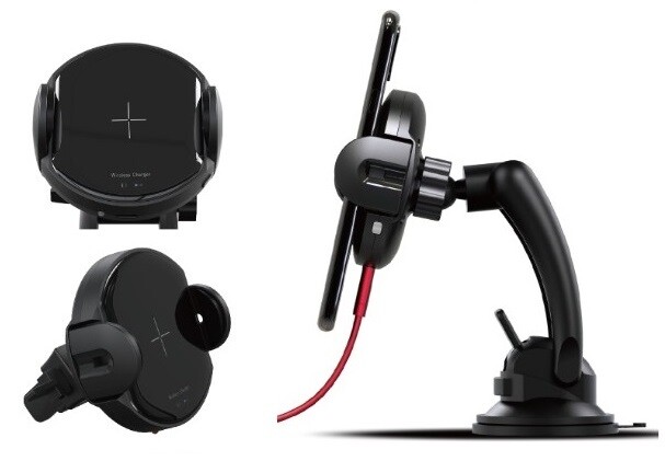 Držák do auta s pohybovým senzorem a rychlým indukčním nabíjením Qi