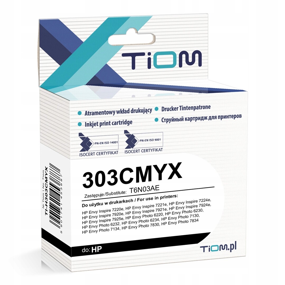 Inkoust Tiom pro Hp 303XL 303CMYX T6N03AE 440 stran 18 ml barva