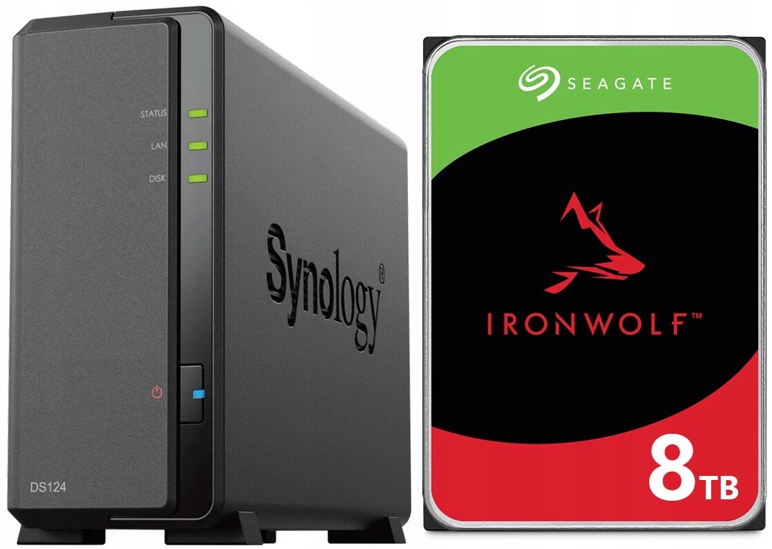 Nas server Synology DiskStation DS124 8TB Seagate IronWolf