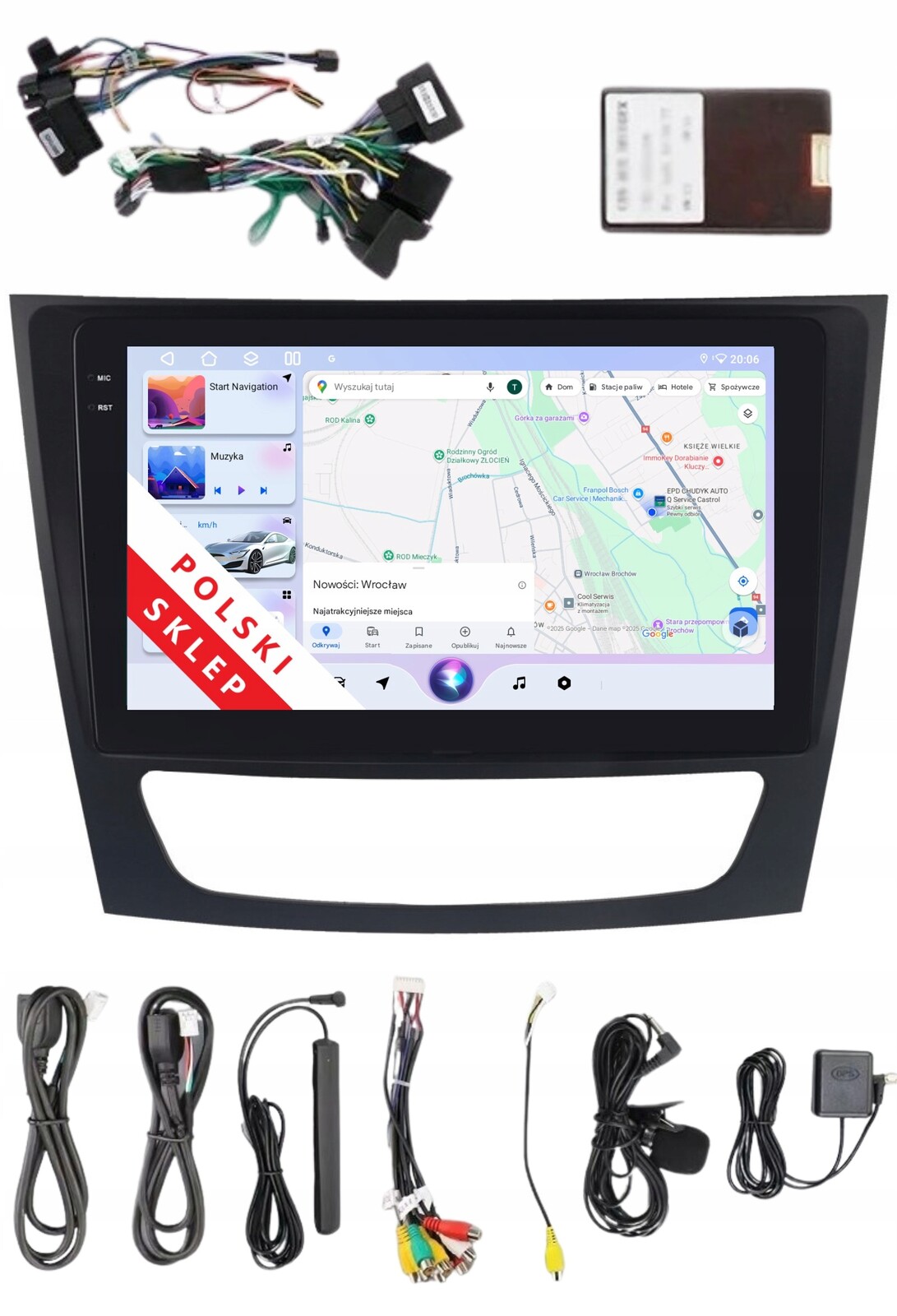 Rádio 2DIN Android Mercedes Cls W219 E W211 G W463 4/64 Gb Dsp Carplay Lte