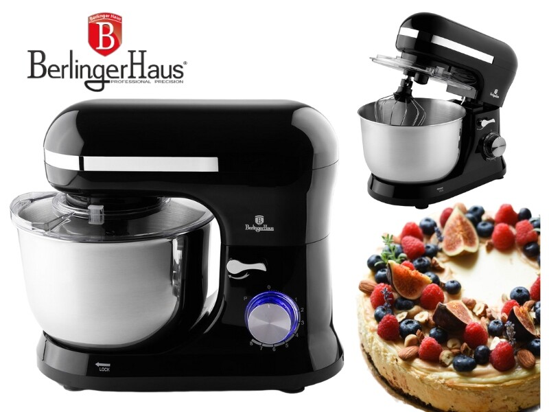 Planetární Robot Berlinger Haus Black Silver 1000 V 4,5 L 3 Nástavce Černý