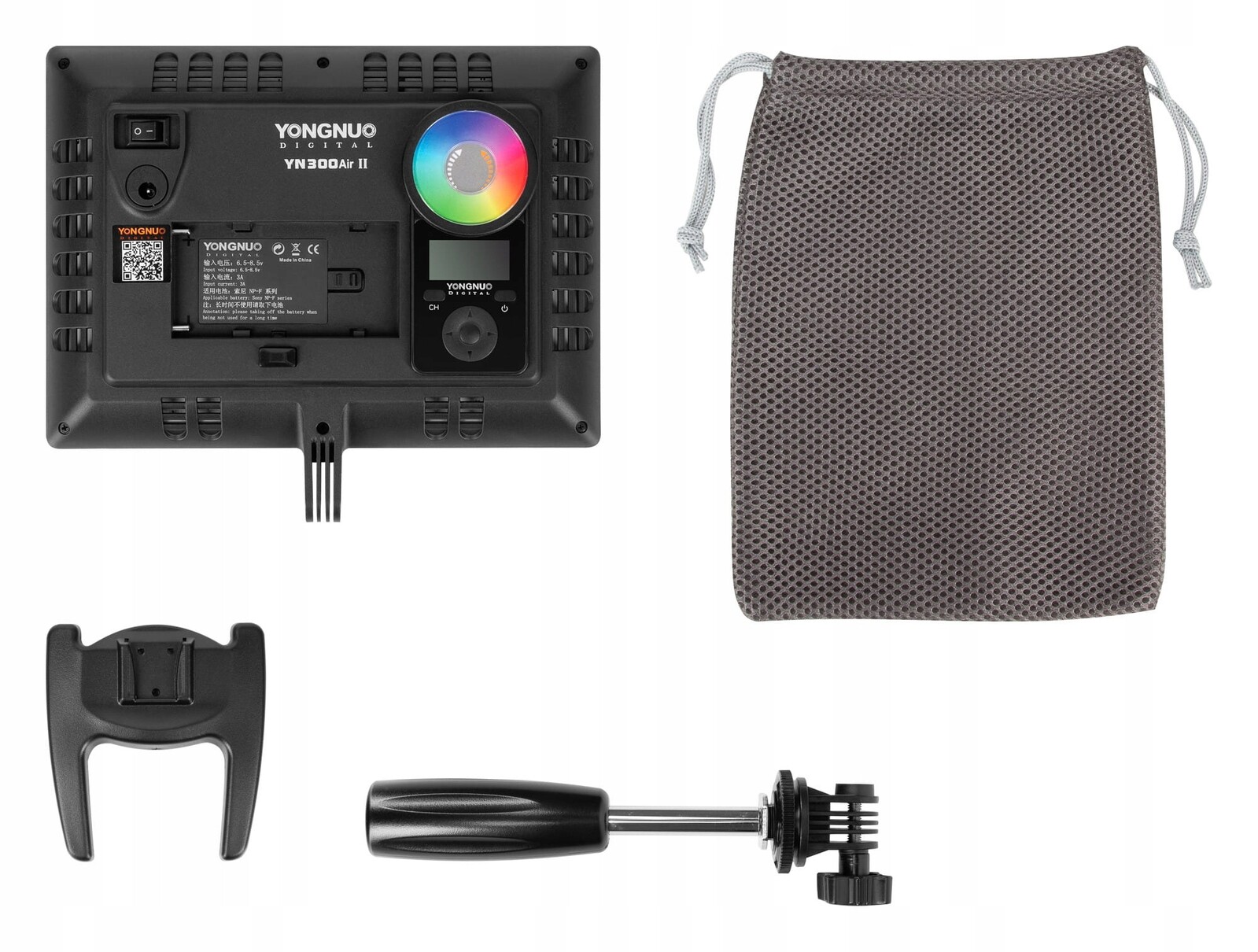 Led lampa Yongnuo YN-300 Air II Rgb Wb (3200 K 5600 K)+ síťový adaptér