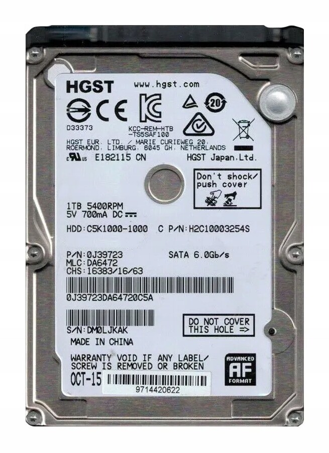 Pevný Disk Hgst C5K1000-1000 1TB 2,5