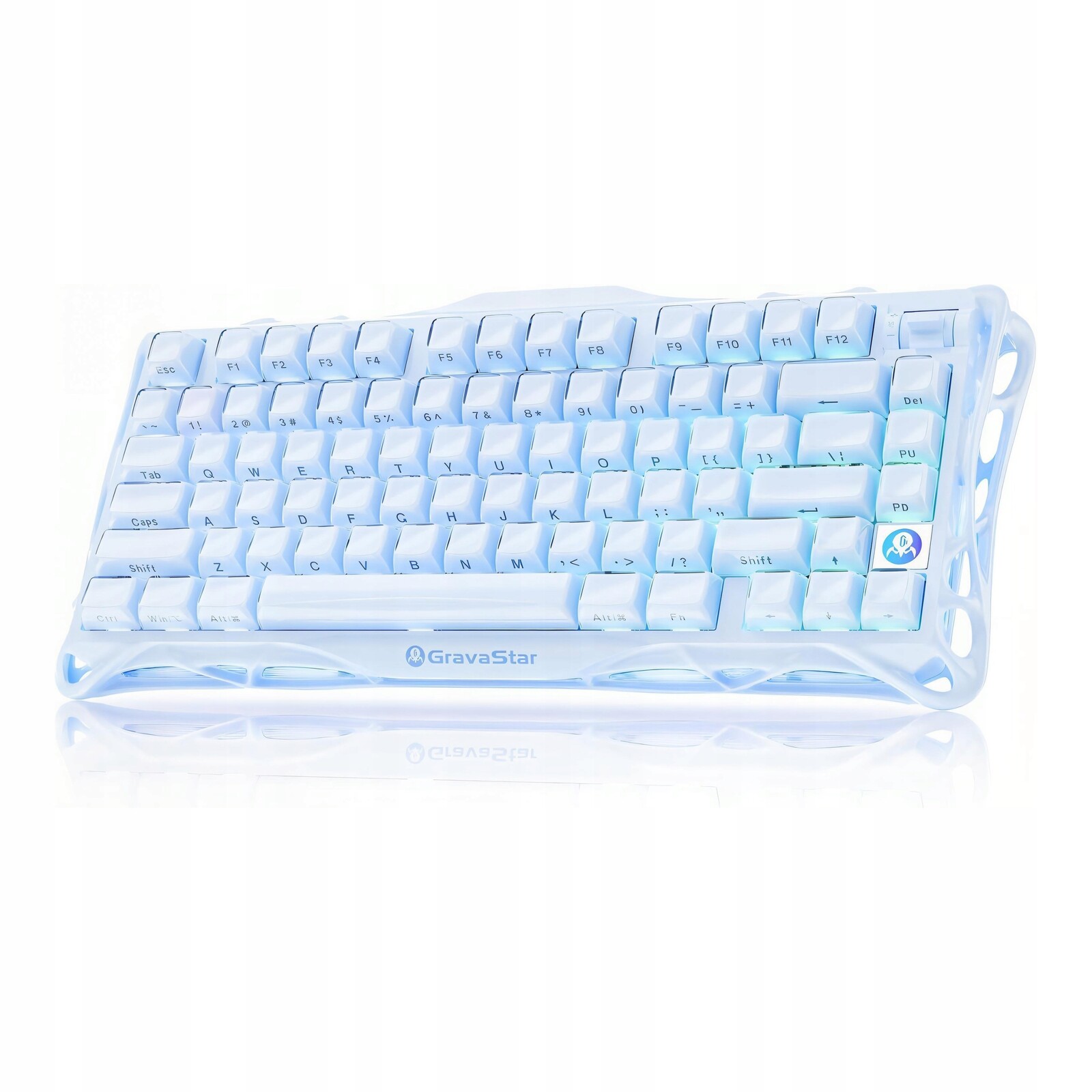 GravaStar Mercury K1 Bezdrátová mechanická klávesnice 75% Ice Blue