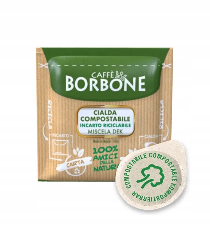 150 cialde Ese Borbone Dek Green Blend 44 mm – bezkofeinové espresso