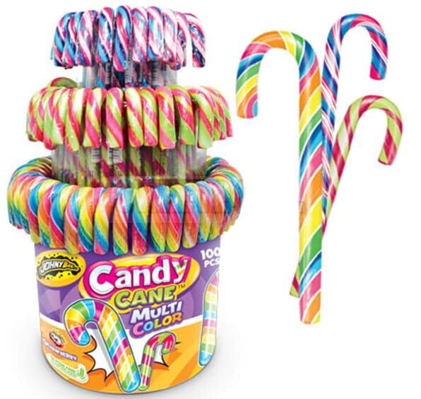 Vánoční Lízátka na vánoční stromeček Johny Bee Vícebarevné 100 ks lízátka v Lízátko