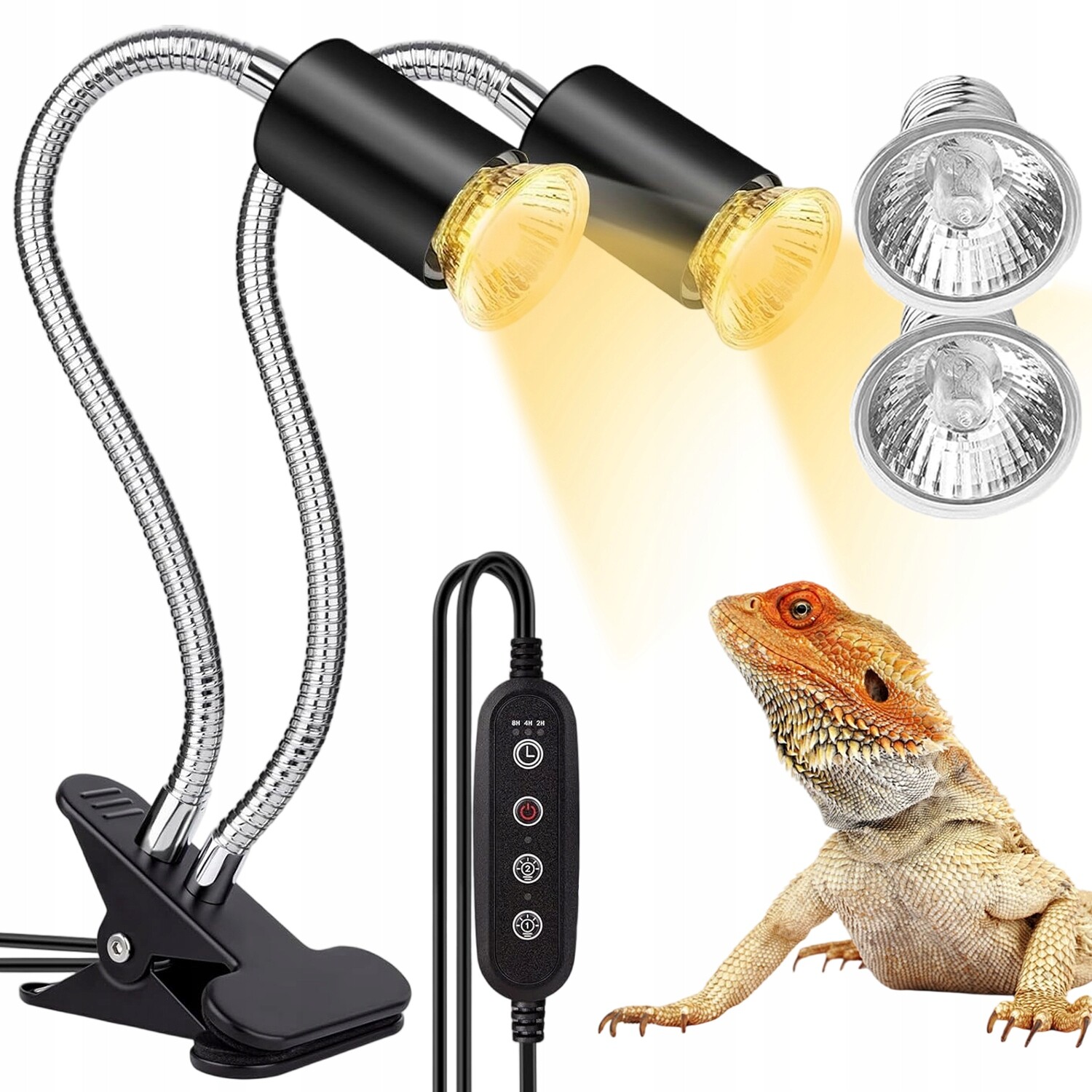 Topná Lampa Pro Želvy, Světlo Pro Plazy Uva Uvb, Vyhřívaná Topná Lampa