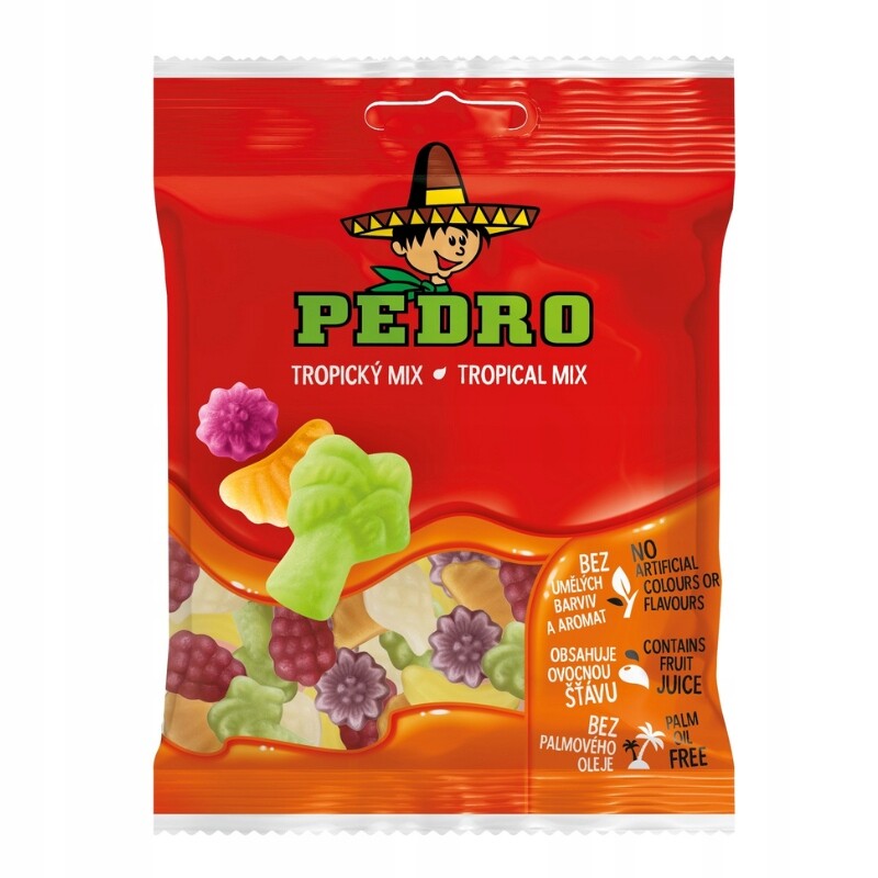 Pedro Tropical Mix Želé Bonbony s tropickou příchutí 80 g