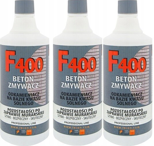 F400 Faren X3 Beton Odlakovač Tekutý Odstraňovač Usazenin Odvápňovač Kyselina Chlorovodíková