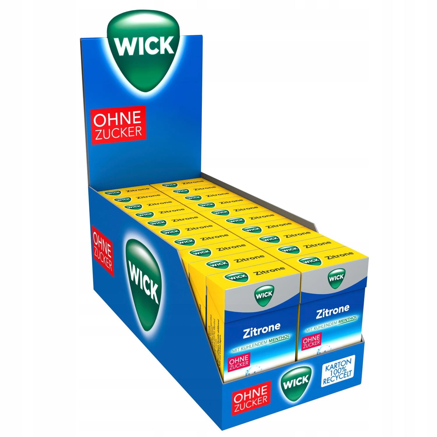 Wick ZItrone pastilky na cucání bez cukru 20x46 g
