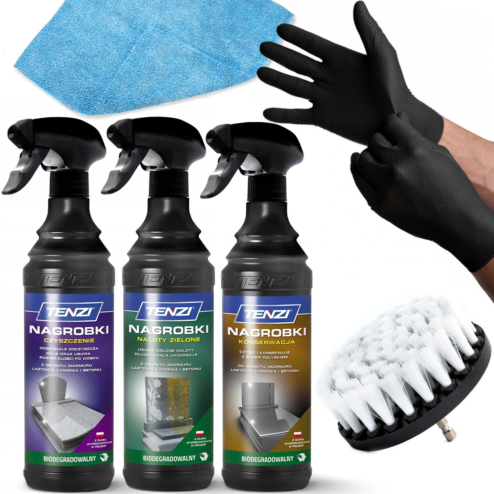 Tenzi Pro Čištění Impregnace Náhrobků, Kartáč Z Mikrovlákna