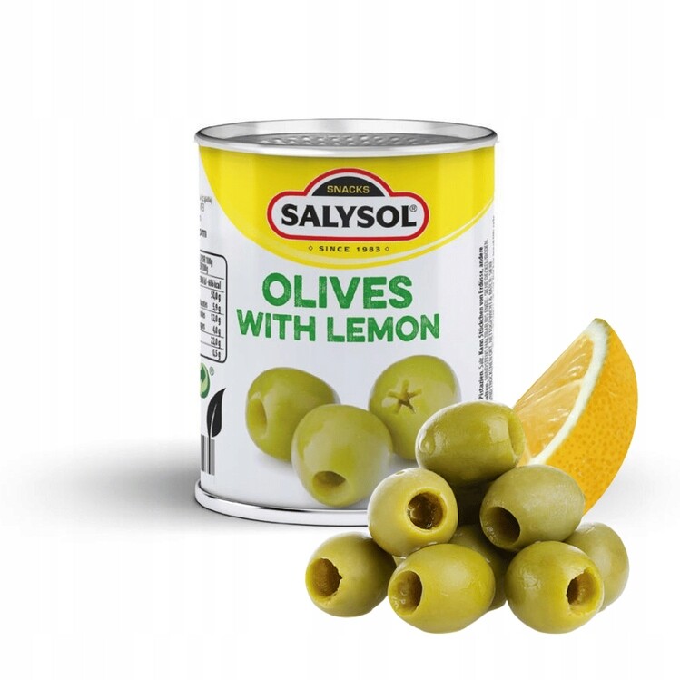 Olivy plněné citronem Salysol , plechovka 50g x 48 ks