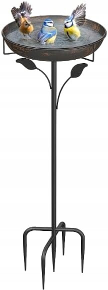 Venkovní Krmítko Pro Ptáky Do Zahrady, Miska Na Vodu K Zapíchnutí Na Nožce