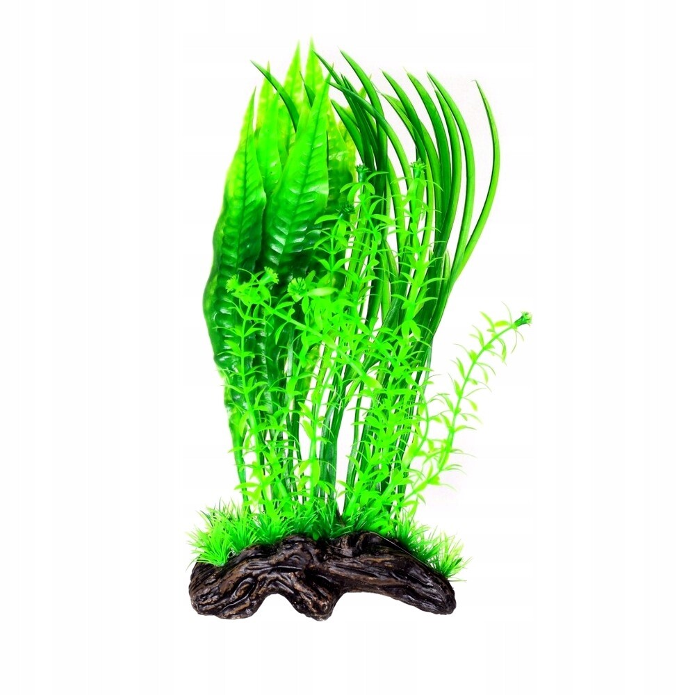 Umělá Akvarijní Rostlina S Kořenem Flora Root Dekorace 30 CM