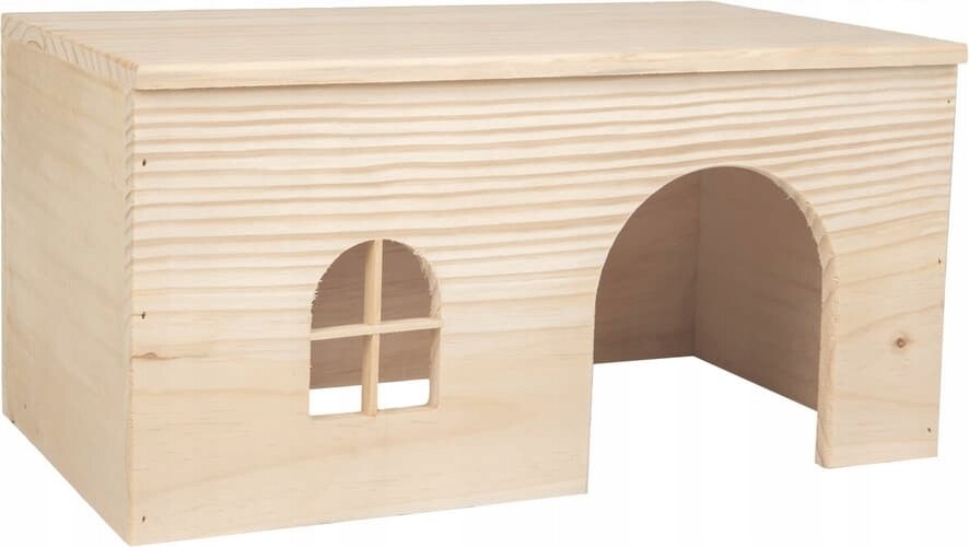 Flamingo Dřevěný domek pro hlodavce Mody 40x22,5x19,5cm