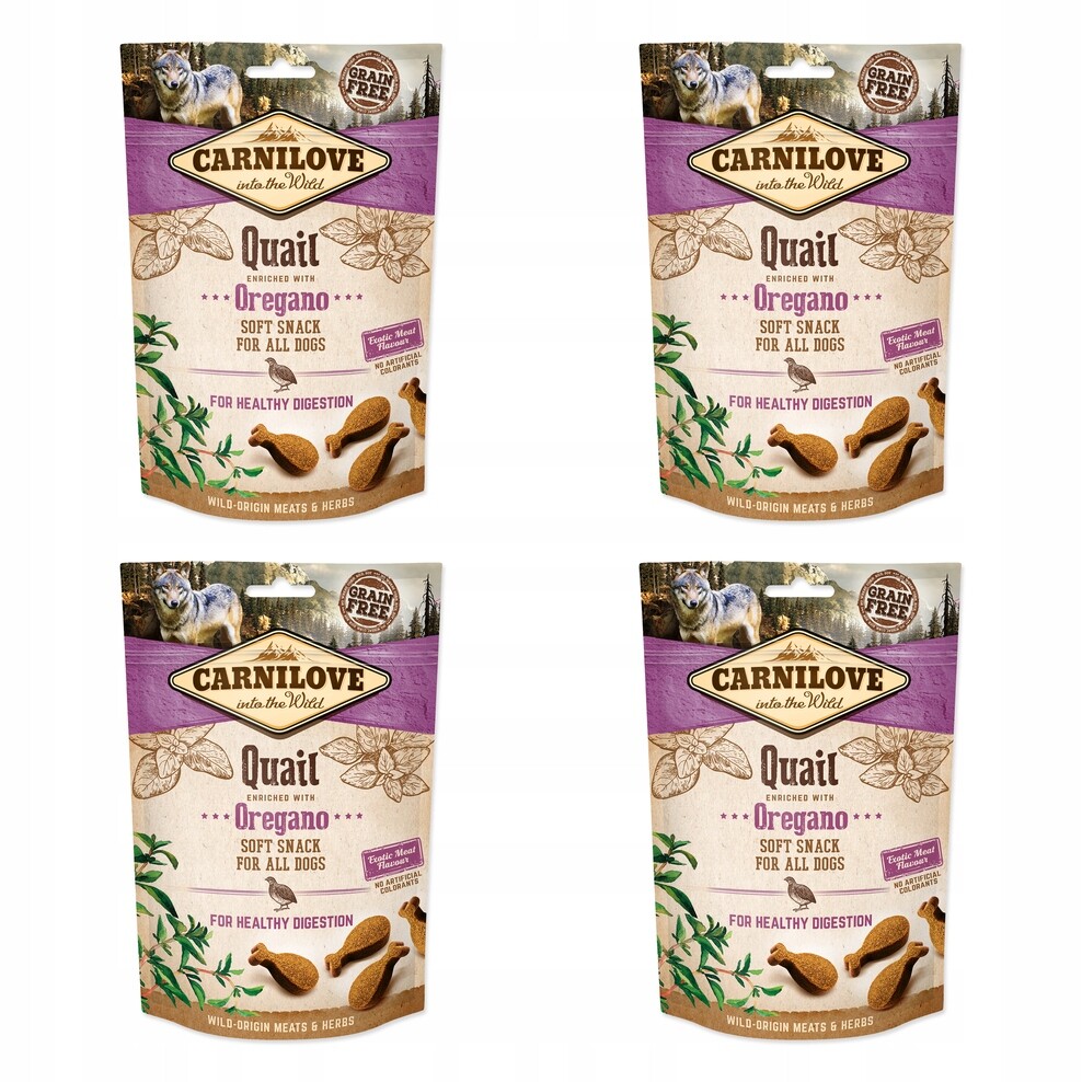Pochoutka Carnilove Dog Soft Snack křepelka s oreganem 200g balení 4 ks