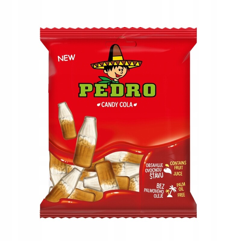Pedro Candy Cola Želé Bonbony ve tvaru lahviček s příchutí coly 80 g