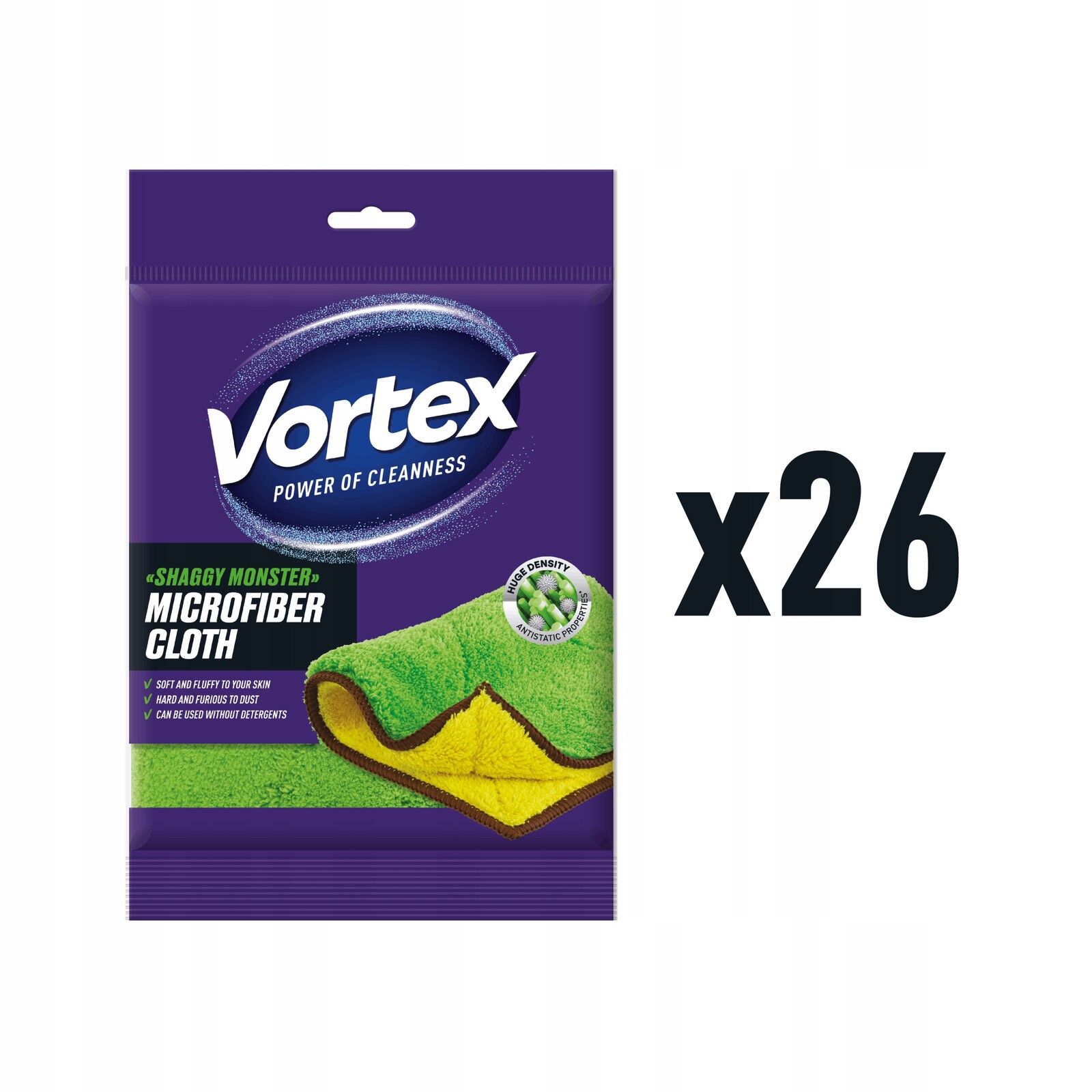 Vortex Utěrka z mikrovlákna Shaggy Monster, 1 ks, sada 26 balení×1 Ks