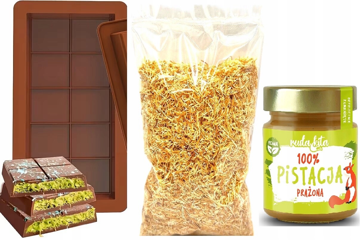 Sada 1: Ciasto Kataifi Kadayif Pistáciová Pasta Formička na čokoládu