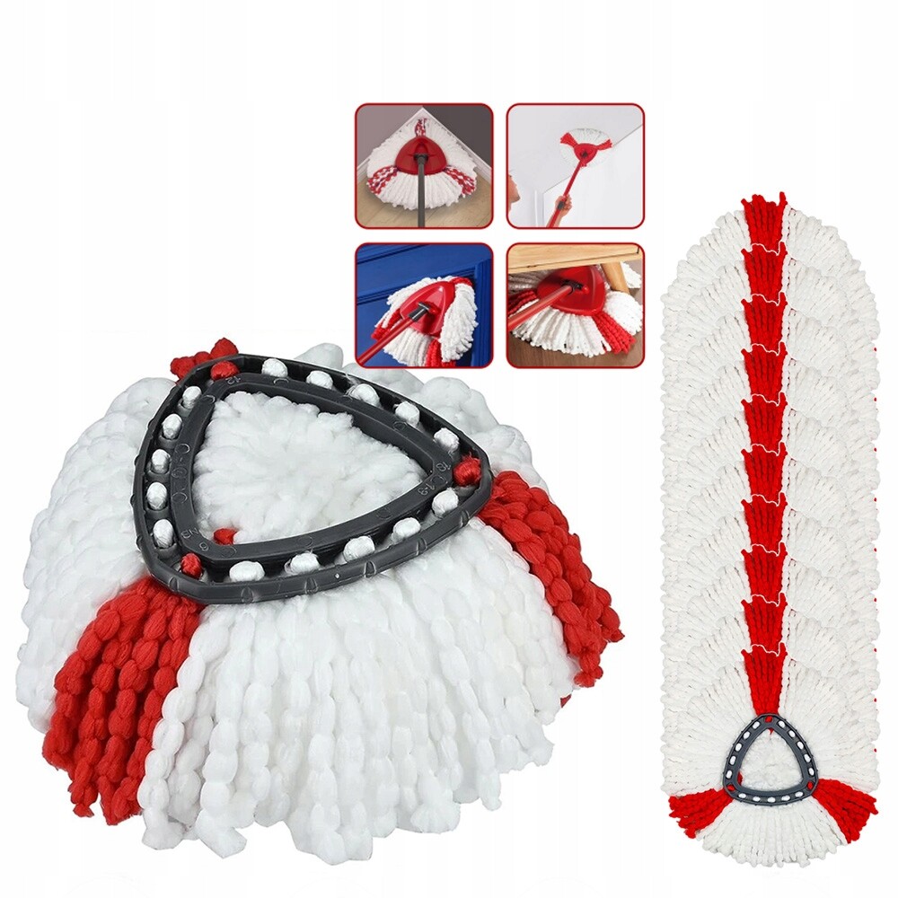 10x náhradní Vložka do mopu do mopu s Kulatý hrotem, náhradní turbo hlavice Vileda