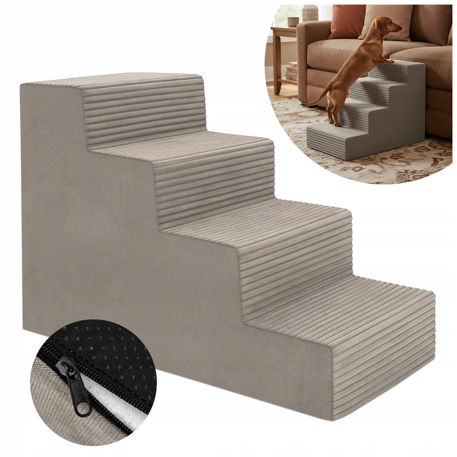 Schodiště Pro Psa Rampa Plošina Stabilní 40 cm 4 Stupně