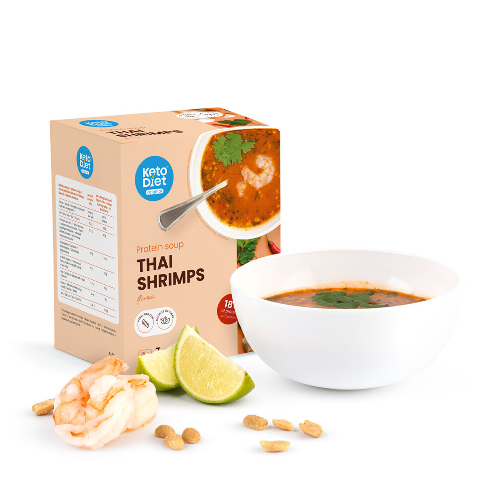 Proteinová polévka příchuť thajské krevety (7 porcí)