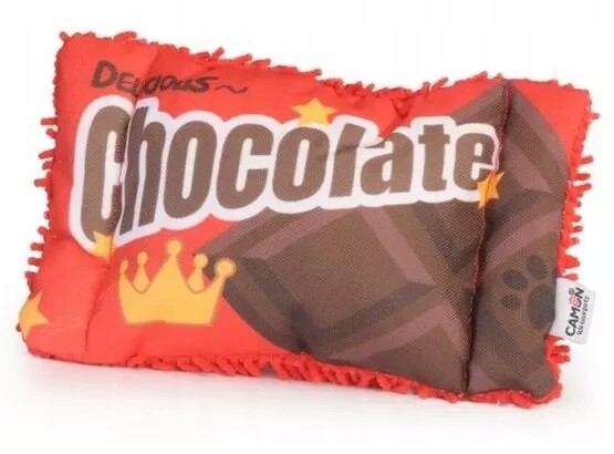 Camon Čokoláda plyšová Hračka pro psy s pískátkem 20 cm