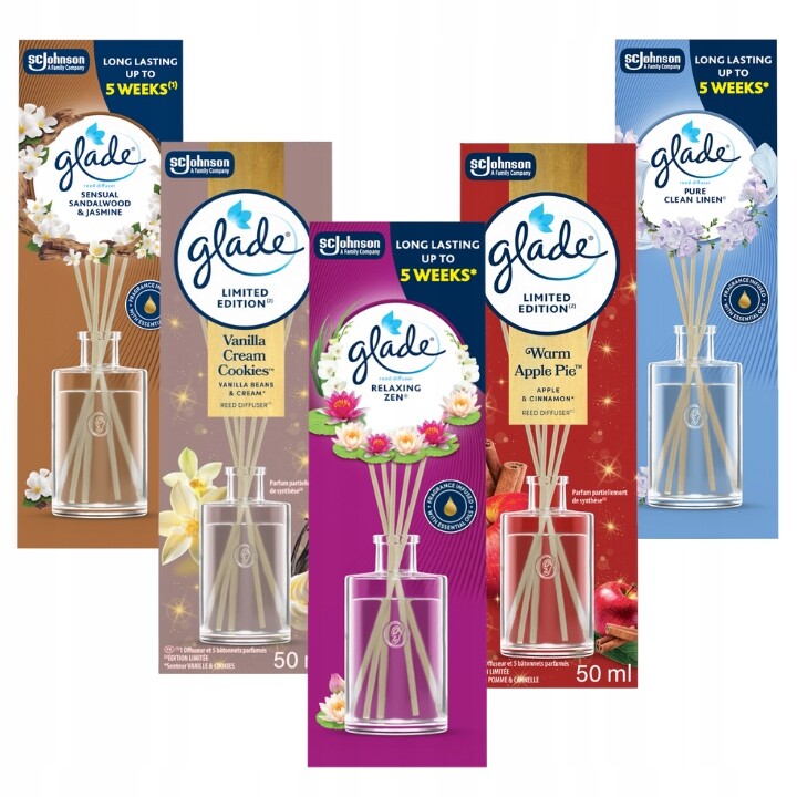 Vonné Tyčinky Glade Velký MIX Vůní Do Domácnosti Osvěžovač 5X50 ML