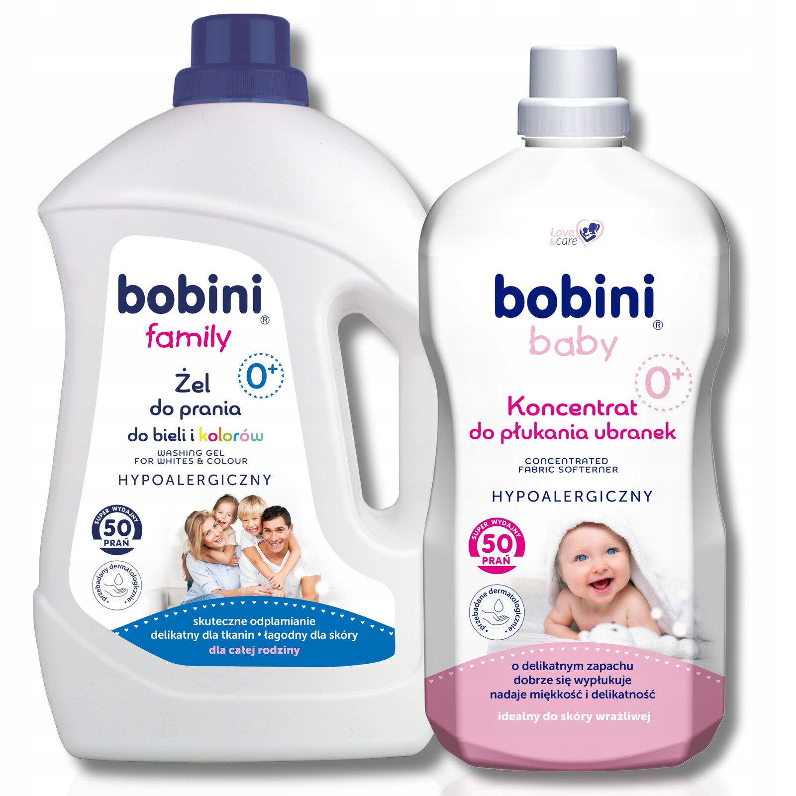 Bobini Rodinný prací Gel 2,5 l hypoalergenní tekutá aviváž 1,8 l 1+1